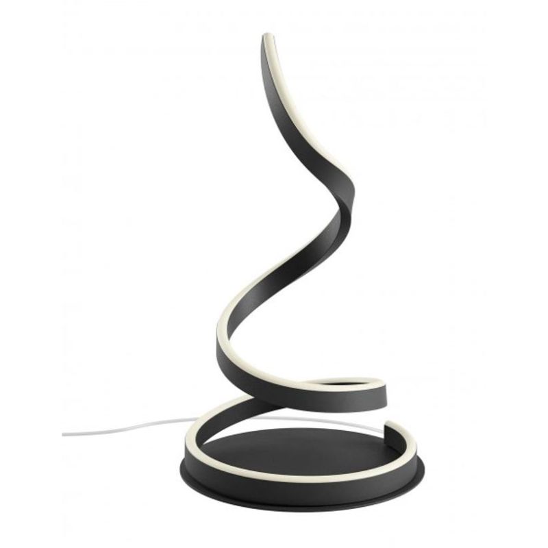 SCROLL LAMPADA DA TAVOLO LED 19W LUCE CCT 3000K-4000K-6000K ALLUMINIO 3 COLORI MODERNA