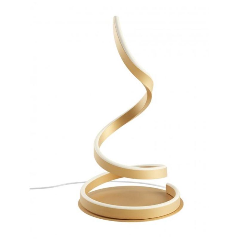 SCROLL LAMPADA DA TAVOLO LED 19W LUCE CCT 3000K-4000K-6000K ALLUMINIO 3 COLORI MODERNA