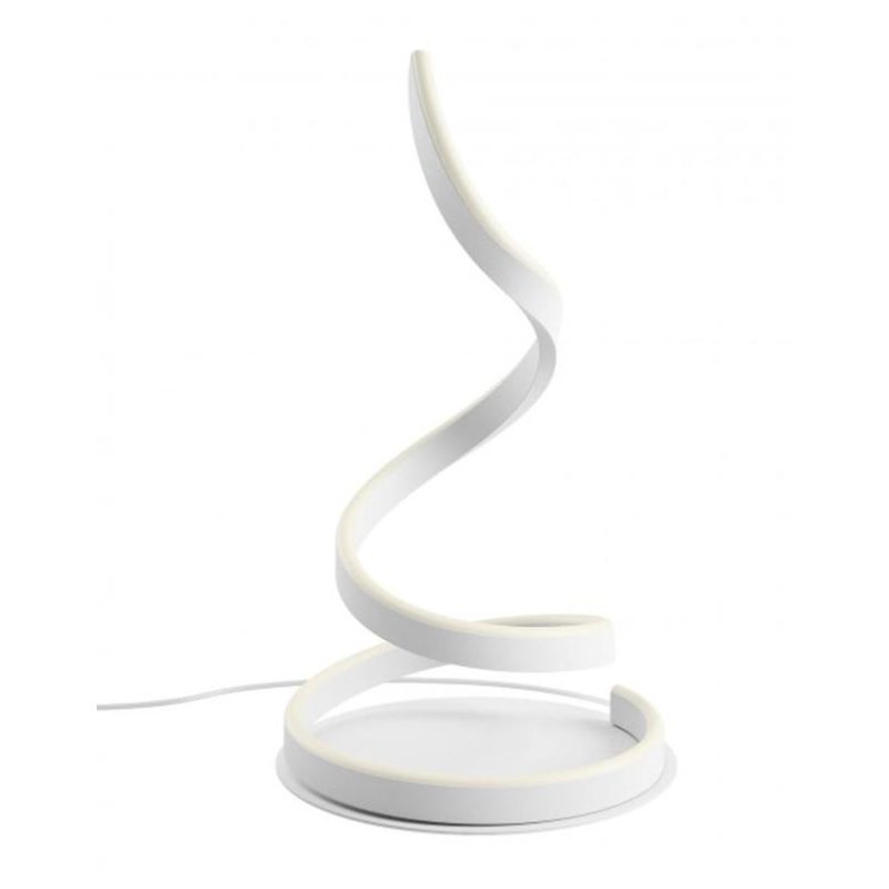 SCROLL LAMPADA DA TAVOLO LED 19W LUCE CCT 3000K-4000K-6000K ALLUMINIO 3 COLORI MODERNA