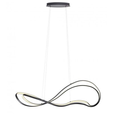 TEMPEST SOSPENSIONE SINUOSA LED 58W LUCE 3000K DIMMERABILE ALLUMINIO 3 COLORI ORIGINALE E MODERNA