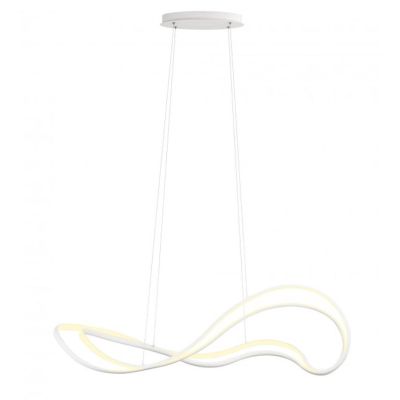 TEMPEST SOSPENSIONE SINUOSA LED 58W LUCE 3000K DIMMERABILE ALLUMINIO 3 COLORI ORIGINALE E MODERNA