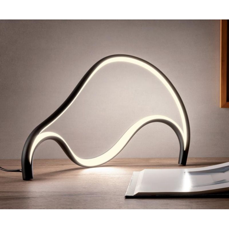 TEMPEST LAMPADA DA TAVOLO ORIGINALE LED 12W LUCE 3000K DIMMERABILE ALLUMINIO 3 COLORI MODERNA