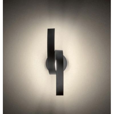 IMPULS APPLIQUE MODERNA LED 11W LUCE 3000K ALLUMINIO BIANCO,NERO E ORO ALTEZZA CM 40