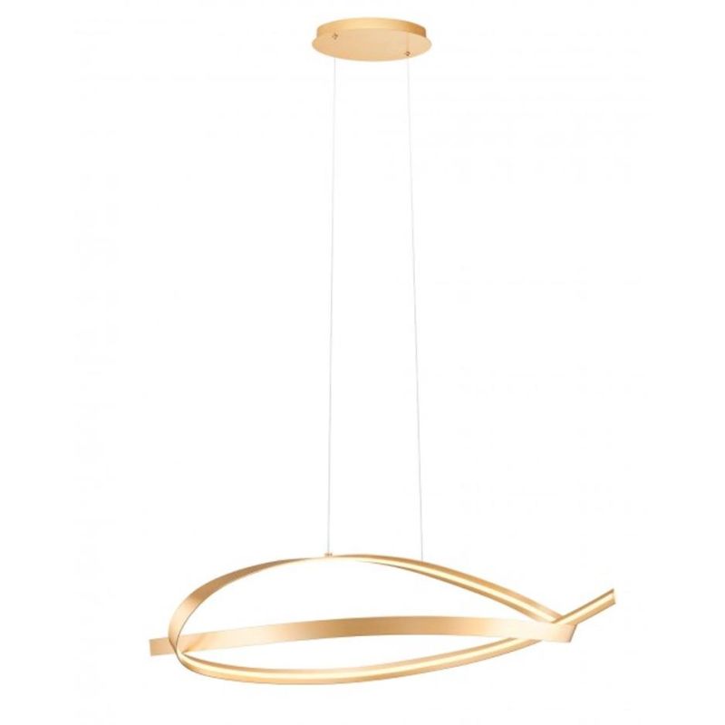 IMPULS SOSPENSIONE LED 38W LUCE 3000K DIMMERABILE ALLUMINIO 3 COLORI DIAMETRO CM 107 MODERNA