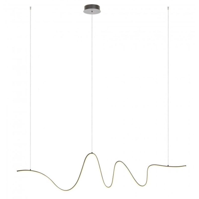 IMPULS SOSPENSIONE ULTRAMODERNA LED 34W LUCE 3000K DIMMERABILE ALLUMINIO 3 COLORI LARGHEZZA CM 160