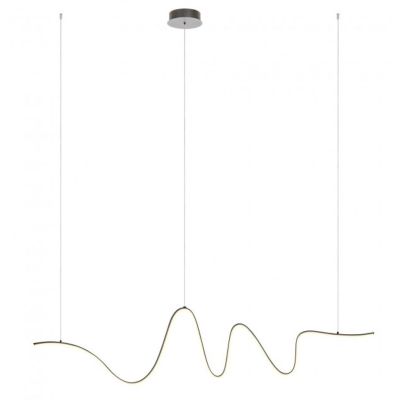 IMPULS SOSPENSIONE ULTRAMODERNA LED 34W LUCE 3000K DIMMERABILE ALLUMINIO 3 COLORI LARGHEZZA CM 160