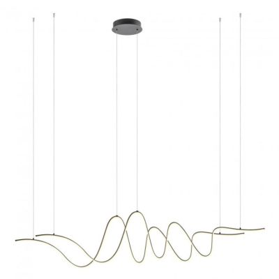 IMPULS SOSPENSIONE ULTRAMODERNA LED 68W LUCE 3000K DIMMERABILE ALLUMINIO 3 COLORI LARGHEZZA CM 170