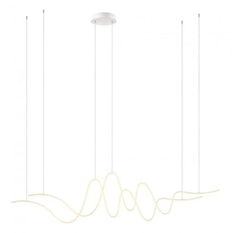 IMPULS SOSPENSIONE ULTRAMODERNA LED 68W LUCE 3000K DIMMERABILE ALLUMINIO 3 COLORI LARGHEZZA CM 170