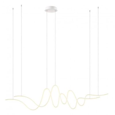 IMPULS SOSPENSIONE ULTRAMODERNA LED 68W LUCE 3000K DIMMERABILE ALLUMINIO 3 COLORI LARGHEZZA CM 170