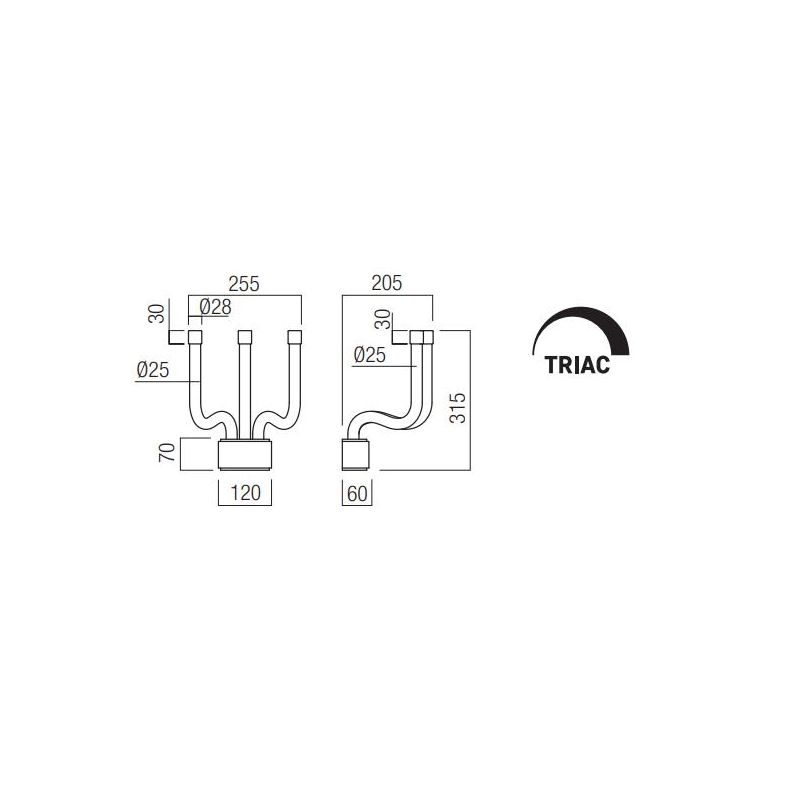 LUXOR LAMPADA DA PARETE MODERNA LED 12W LUCE 3000K ALLUMINIO 4 COLORI ALTEZZA CM 31