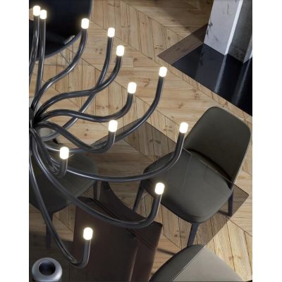 LUXOR LAMPADARIO A BRACCI LED INTEGRATO LUCE 3000K ALLUMINIO 4 COLORI DESIGN MODERNO