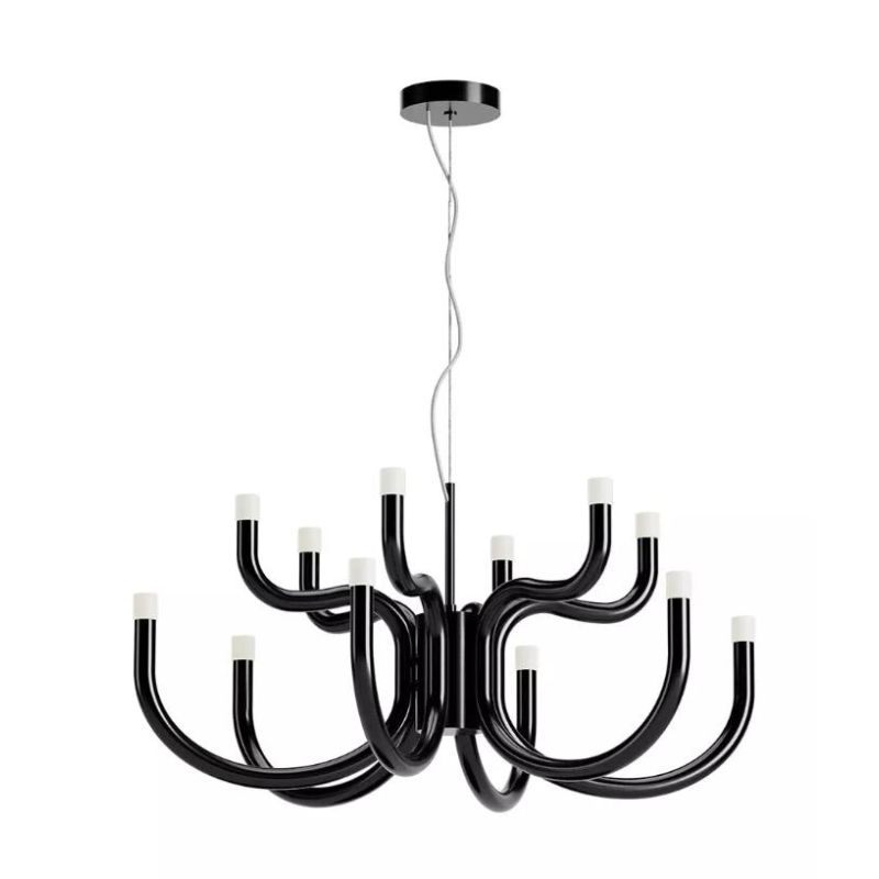 LUXOR LAMPADARIO A BRACCI LED INTEGRATO LUCE 3000K ALLUMINIO 4 COLORI DESIGN MODERNO