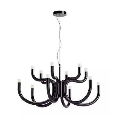 LUXOR LAMPADARIO A BRACCI LED INTEGRATO LUCE 3000K ALLUMINIO 4 COLORI DESIGN MODERNO