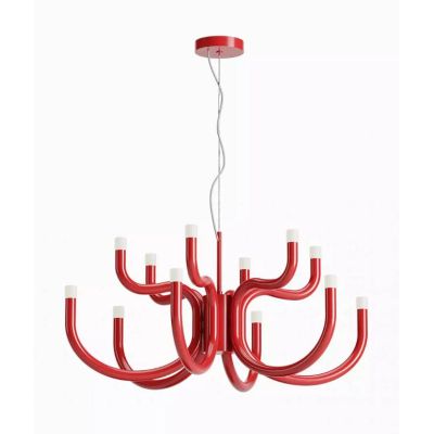LUXOR LAMPADARIO A BRACCI LED INTEGRATO LUCE 3000K ALLUMINIO 4 COLORI DESIGN MODERNO
