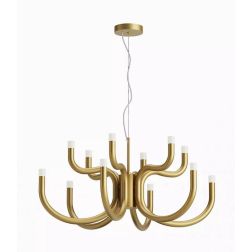 LUXOR LAMPADARIO A BRACCI LED INTEGRATO LUCE 3000K ALLUMINIO 4 COLORI DESIGN MODERNO 2