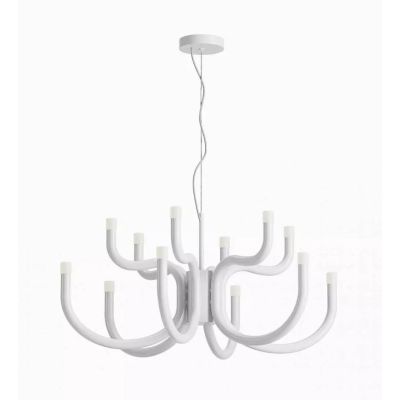 LUXOR LAMPADARIO A BRACCI LED INTEGRATO LUCE 3000K ALLUMINIO 4 COLORI DESIGN MODERNO