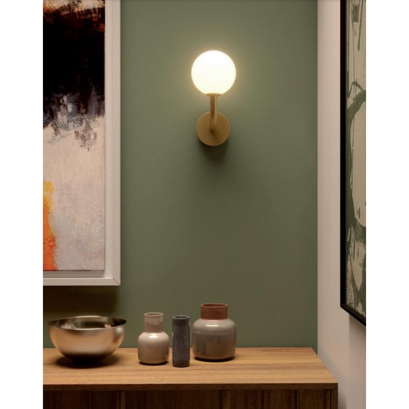 CONFUSIO APPLIQUE 1 LUCE METALLO ORO O NERO LAMPADINA ATTACCO E14 DESIGN MODERNO