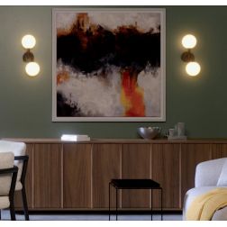 CONFUSIO APPLIQUE 2 LUCI METALLO ORO O NERO LAMPADINE ATTACCO E14 DESIGN MODERNO