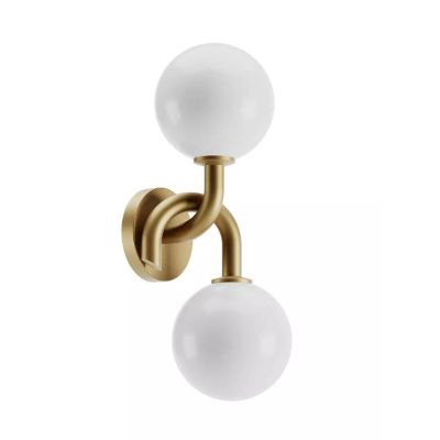 CONFUSIO APPLIQUE 2 LUCI METALLO ORO O NERO LAMPADINE ATTACCO E14 DESIGN MODERNO