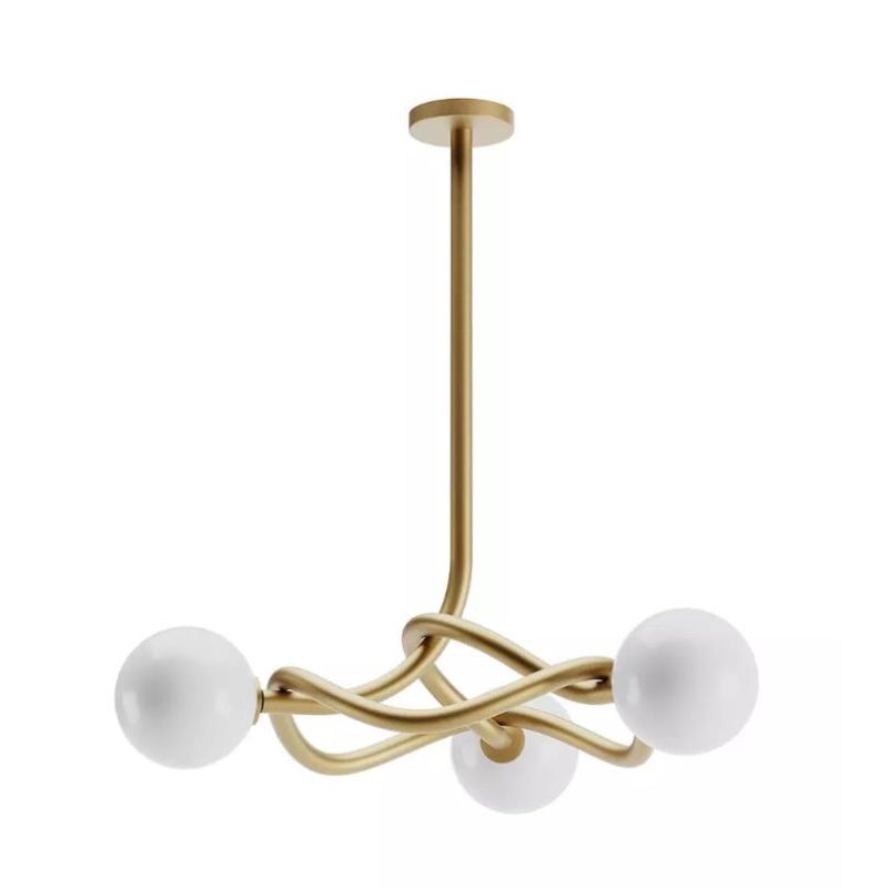 CONFUSIO LAMPADARIO 3 OPPURE 5 LUCI IN METALLO ORO O NERO LAMPADINE ATTACCO E14 DESIGN MODERNO