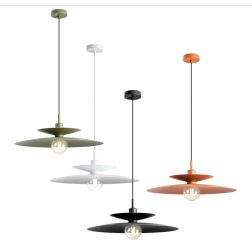 GUNNAR SOSPENSIONE MODERNA IN ALLUMINIO DIAMETRO CM 50 IN 4 FINITURE COLORE LAMPADINA E27