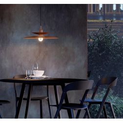 GUNNAR SOSPENSIONE MODERNA IN ALLUMINIO DIAMETRO CM 50 IN 4 FINITURE COLORE LAMPADINA E27 2