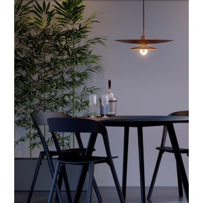 GUNNAR SOSPENSIONE MODERNA IN ALLUMINIO DIAMETRO CM 50 IN 4 FINITURE COLORE LAMPADINA E27