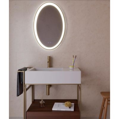 VANITY LAMPADA SPECCHIO OVALE LED 36W LUCE DIMMERABILE FUNZIONE ANTIAPPANNAMENTO 3 COLORI IP44