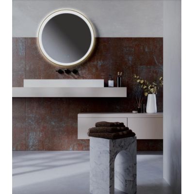 VANITY LAMPADA SPECCHIO ROTONDA D78 CM LED 48W LUCE DIMMERABILE FUNZIONE ANTIAPPANNAMENTO 3 COLORI IP44