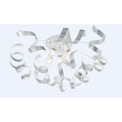 SOLE PLAFONIERA IN METALLO CON DECORI ARGENTO O ORO DIPINTI A MANO MODERNA 5 LUCI CRISTALENSI LUX - Cristalensi Shop Online 2