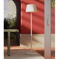 TESEO LAMPADA DA TERRA BIANCA,NERA O VERDE IP65 BATTERIA RICARICABILE LED 10W + RGB LUCE DIMMERABILE E TOUCH 2