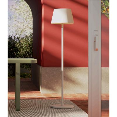 TESEO LAMPADA DA TERRA BIANCA,NERA O VERDE IP65 BATTERIA RICARICABILE LED 10W + RGB LUCE DIMMERABILE E TOUCH