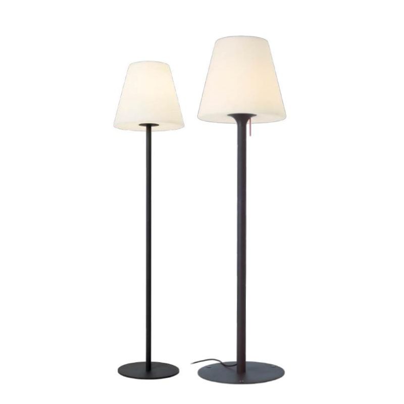 PINO FLOOR PIANTANA DA ESTERNO 2 MISURE METALLO ANTRACITE E DIFFUSORE BIANCO LAMPADINA E27