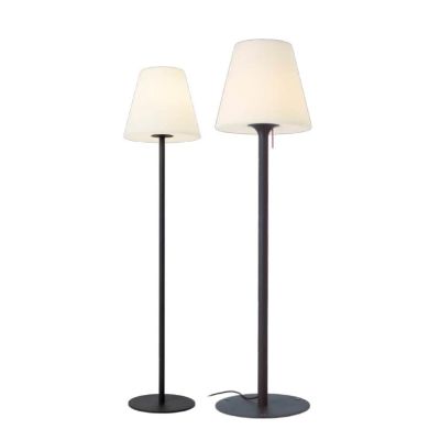 PINO FLOOR PIANTANA DA ESTERNO 2 MISURE METALLO ANTRACITE E DIFFUSORE BIANCO LAMPADINA E27