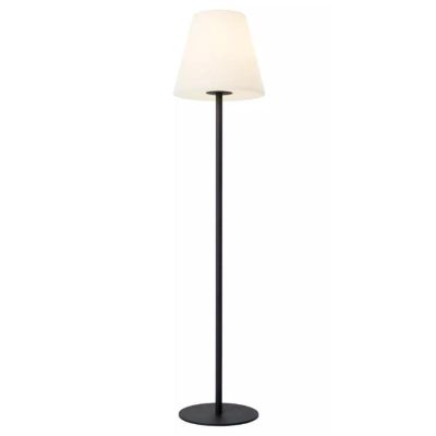 PINO FLOOR PIANTANA DA ESTERNO 2 MISURE METALLO ANTRACITE E DIFFUSORE BIANCO LAMPADINA E27