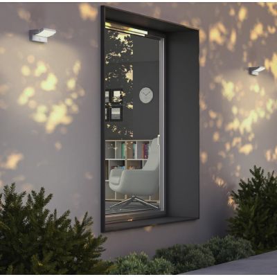 FLIP APPLIQUE ORIENTABILE CON SENSORE DI MOVIMENTO E CREPUSCOLARE IP54 3 COLORI LED 20W LUCE 3000K