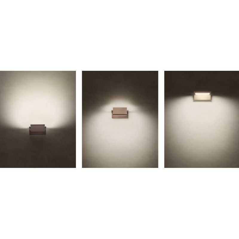 FLIP APPLIQUE ORIENTABILE DA ESTERNO IP54 LED 20W LUCE 3000K BIANCO,ANTRACITE E CORTEN