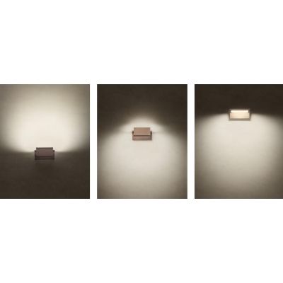 FLIP APPLIQUE ORIENTABILE DA ESTERNO IP54 LED 20W LUCE 3000K BIANCO,ANTRACITE E CORTEN