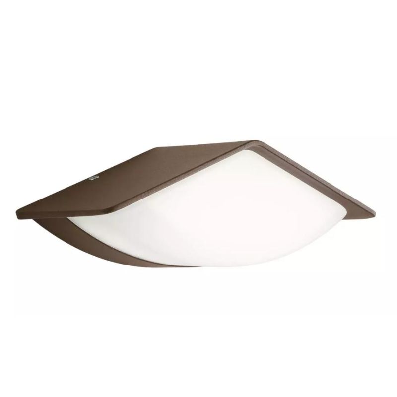 CHALET APPLIQUE DA ESTERNO IP54 LED 9W LUCE 3000K ANTRACITE E MARRONE MODERNA