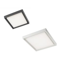 BEZEL PLAFONIERA QUADRATA 2 MISURE IP54 LED CON LUCE 3000K ANTRACITE,BIANCA E MARRONE MODERNA