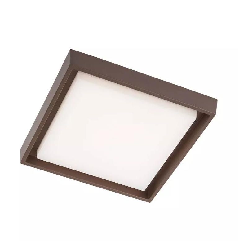 BEZEL PLAFONIERA QUADRATA 2 MISURE IP54 LED CON LUCE 3000K ANTRACITE,BIANCA E MARRONE MODERNA