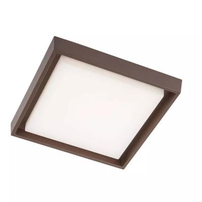 BEZEL PLAFONIERA QUADRATA 2 MISURE IP54 LED CON LUCE 3000K ANTRACITE,BIANCA E MARRONE MODERNA