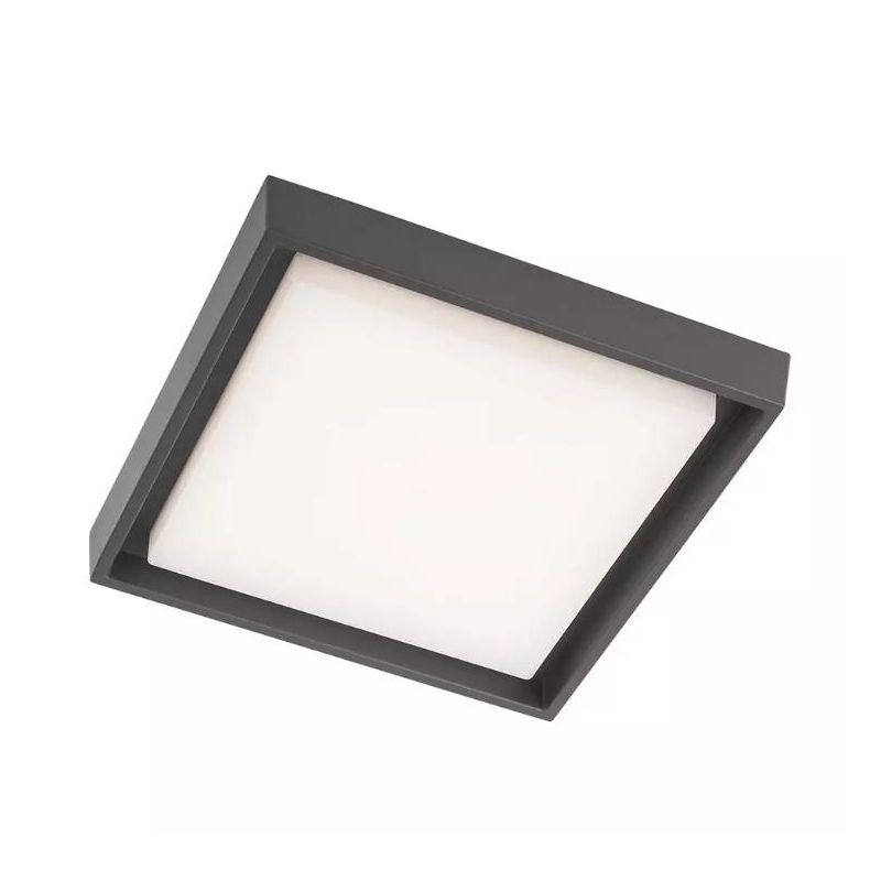 BEZEL PLAFONIERA QUADRATA 2 MISURE IP54 LED CON LUCE 3000K ANTRACITE,BIANCA E MARRONE MODERNA