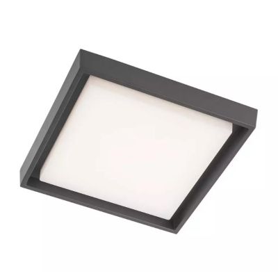 BEZEL PLAFONIERA QUADRATA 2 MISURE IP54 LED CON LUCE 3000K ANTRACITE,BIANCA E MARRONE MODERNA