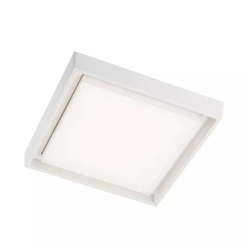 BEZEL PLAFONIERA QUADRATA 2 MISURE IP54 LED CON LUCE 3000K ANTRACITE,BIANCA E MARRONE MODERNA