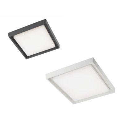 BEZEL PLAFONIERA QUADRATA 2 MISURE IP54 LED CON LUCE 3000K ANTRACITE,BIANCA E MARRONE MODERNA