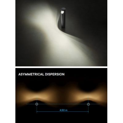 XWALK PALO DA GIARDINO H80 CM ANTRACITE O CORTEN IP65 LED 12W LUCE 2700K-3000K DESIGN MODERNO