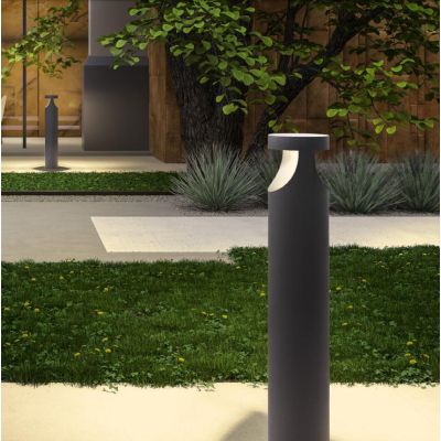 XWALK PALO DA GIARDINO H80 CM ANTRACITE O CORTEN IP65 LED 24W LUCE 2700K-3000K DESIGN MODERNO