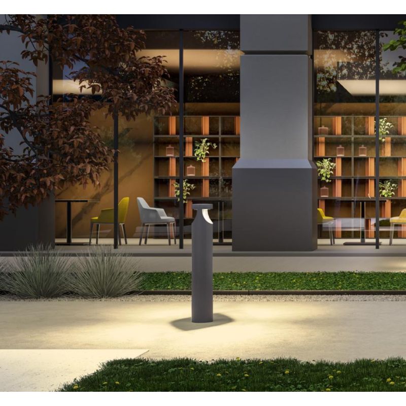 XWALK PALO DA GIARDINO H80 CM ANTRACITE O CORTEN IP65 LED 24W LUCE 2700K-3000K DESIGN MODERNO