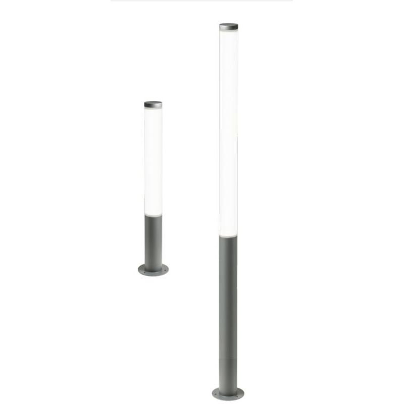 HINT LAMPIONE DA GIARDINO H100 E H200 CM ANTRACITE IP54 LED 30W E 100W LUCE 3000K MODERNO